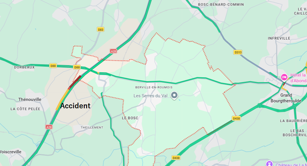  Un poids lourd se couche en travers de l’A28 dans l'Eure : aucun blessé, la circulation reste perturbée