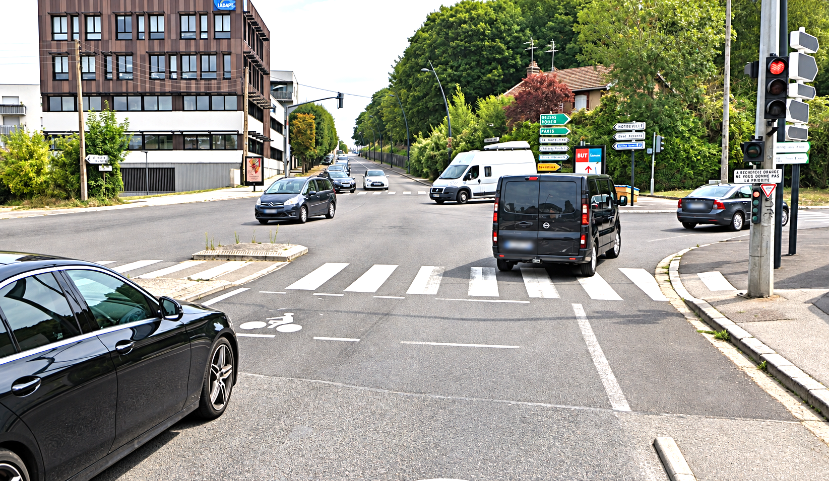 Point noir en matière de trafic routier et de bruit, le boulevard Gambetta - Illustration © Google Maps