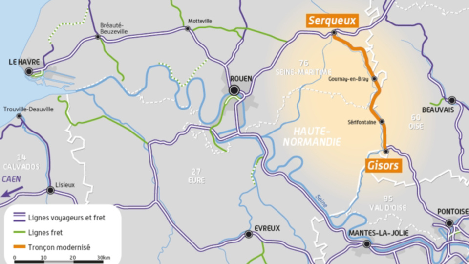 Modernisation de la ligne SNCF Serqueux-Gisors : avis favorable à l'enquête publique 