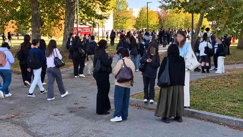 Ce matin, dans le campus de Mont-Saint-Aignan - Photo © SL/infonormandie