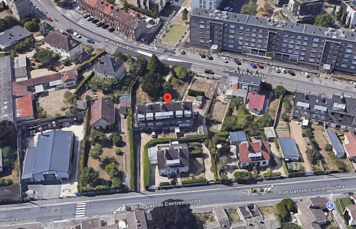 Les habitants ont été évacués dans un rayon de 150 m autpour de la grue - Capture d'écran Google Maps