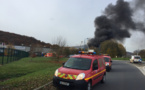 Gros incendie en cours chez Paprec à Acquigny : les pompiers attendent du renfort