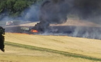 Eure : 5 hectares de chaume et un tracteur agricole détruits par un incendie à Caillouet-Orgeville 