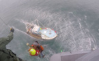 Évacuation sanitaire d'un marin pêcheur blessé à un oeil au large du Cotentin