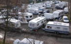 70 caravanes des gens du voyage expulsées ce matin de l’esplanade Saint-Gervais à Rouen 