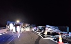 Carambolage spectaculaire ce soir sur l'A29 à hauteur d'Aumale, en Seine-Maritime 