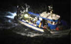 Un marin-pécheur blessé évacué par l’hélicoptère de la Marine vers l’hôpital du Havre, cette nuit 