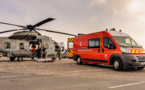 Exercice d'aide médicale en mer au large du Havre mardi 29 avril