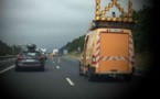 Deux véhicules de la Dirno en balisage sur la Sud III près de Rouen percutés par des automobilistes