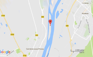 Carrières-sous-Poissy : le pilote d'un jet ski repêché dans la Seine  par les pompiers et la brigade fluviale