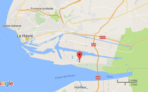 Violent incendie sur le site d'enfouissement Étarès à Gonfreville-l'Orcher 