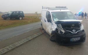 Deux véhicules se percutent au carrefour à Mesnil-Verclives, près d'Écouis : un blessé