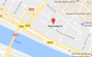 Seine-Maritime : fuite de gaz place Henri IV à Rouen