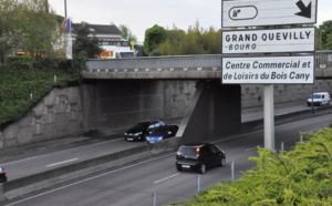 Véhicule en feu sur la Sud III à Grand-Quevilly : important bouchon en direction de Paris