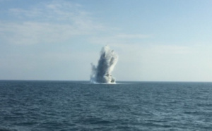 Un obus historique détruit par les plongeurs-démineurs au large de Calais