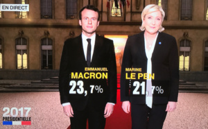 Election présidentielle : Emmanuel Macron et Marine Le Pen au second tour