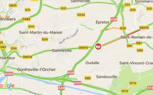 Face-à-face sur la D6015 à Épretot : deux blessés dont un grave héliporté à l'hôpital Jacques Monod 