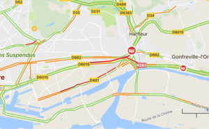 Camion couché près du stade Océane au Havre : la mairie recommande de passer par la ville haute 