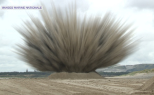 Opération de contre-minage sur la plage du Touquet-Paris-Plage ce matin dans le Pas-de-Calais