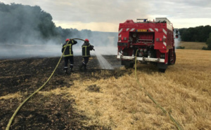 Incendies dans l'Eure : 90 hectares de blé et de chaume emportés par les flammes à Irreville et Aviron  
