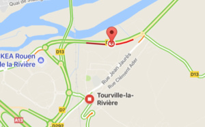 Un motard blessé grièvement dans une perte de contrôle cet après-midi à Tourville-la-Rivière 
