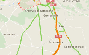 Travaux sur la RN 154 au sud d'Evreux : circulation basculée et bretelles fermées