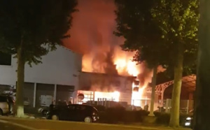 Seine-Maritime : violent incendie cette nuit dans l'enceinte de la concession automobile Opel à Rouen