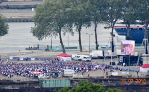 France - Croatie : la « fan zone » de Rouen prise d'assaut pour la finale de la coupe du Monde
