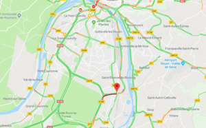 Le camion perd son chargement d'engrais : circulation perturbée près de Rouen