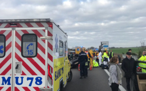 Un blessé grave dans une perte de contrôle sur l’autoroute A13 entre Chaufour et Vernon 