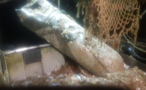 Une bombe allemande dans les filets d’un bateau de pêche au large d’Ouistreham 