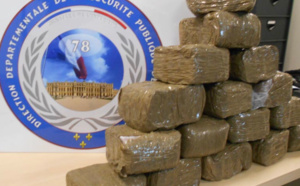 Yvelines : plus de 8 kg de résine de cannabis saisis dans une voiture à Villepreux 