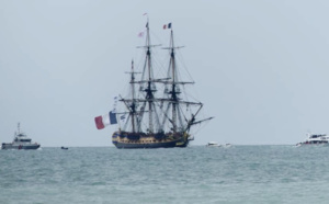 #Armada2019. L'Hermione arrive à Rouen après une (trop) courte escale à Rives-en-Seine 