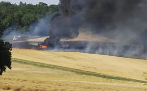 Eure : une église, un cimetière et un élevage de bovins menacés par un incendie à Vexin-sur-Epte 