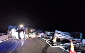 Carambolage spectaculaire ce soir sur l'A29 à hauteur d'Aumale, en Seine-Maritime 