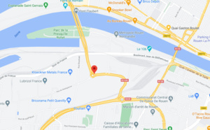 Rouen : une remorque renversée au rond-point de Madagascar, circulation très perturbée 