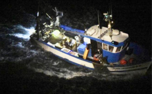 Un marin-pécheur blessé évacué par l’hélicoptère de la Marine vers l’hôpital du Havre, cette nuit 