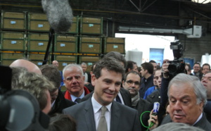 Toutes les photos de la visite d'Arnaud Montebourg chez Sealynx dans l'Eure
