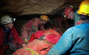 Exercice de sauvetage au fond des grottes de Caumont : le dispositif a bien fonctionné