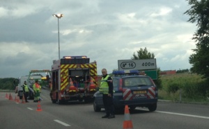 Accident sur l'A 13 à Douains, en direction de Rouen