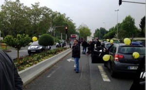 Les auto-écoles manifestent à Paris pour la réforme de l'examen du permis de conduire