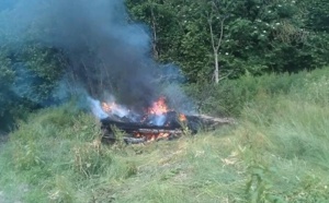 Alerte au feu en lisière d'un massif boisé à Roncherolles, près des Andelys