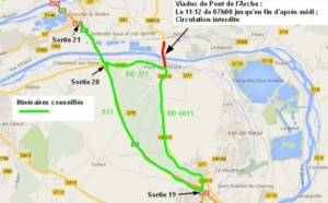 Accident de poids lourd : Le viaduc de Pont-de-l'Arche fermé mercredi 11 décembre