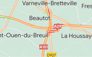 Neige et verglas. L’ A151, en Seine-Maritime, coupée en raison d’un accident de poids lourd  