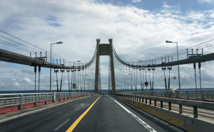 Accident du travail sur le pont de Tancarville : un ouvrier a le bras cassé par la chute d'un objet