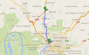 Un poids lourd couché sur l'A151 en direction de Rouen : une déviation est mise en place