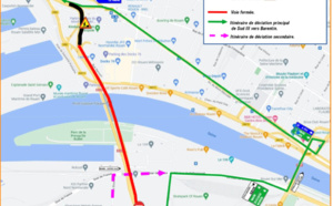 Travaux sur l’A150 : le pont Flaubert à Rouen fermé entre la rive gauche et la rive droite 