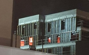 Rouen. Début d'incendie au 9ème étage d'un immeuble en construction