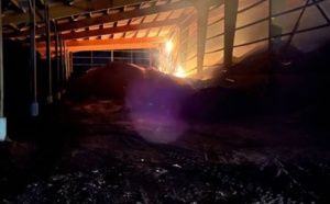 Seine-Maritime : des copeaux de lin s'enflamment dans un hangar à Valiquerville, près d'Yvetot