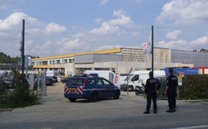 Le chantier d'extension du collège de Duclair reçoit la visite des gendarmes